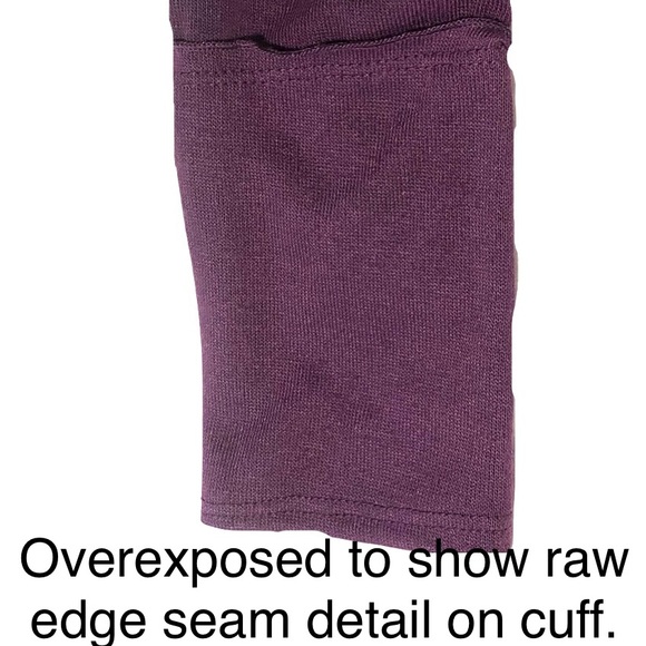 Purple Top, Exposed Seam Detail, Side Slit, Soft Fabric by Forgotten Grace  NWOT - Picture 11 of 15